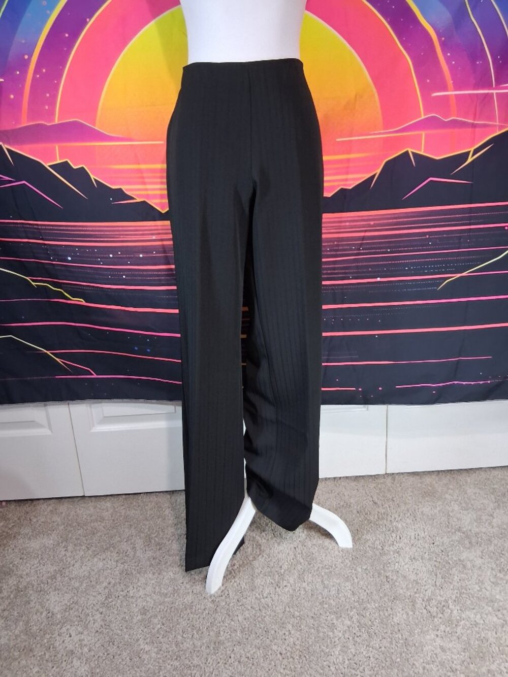 Vintage Y2K Breakin' Loose Black Pinstripe 2-Piece Pant Suit Set Size 13/14 - Picture 3 of 11